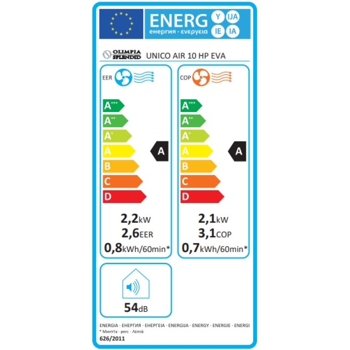 Aparat de aer condiționat Olimpia Splendid Unico Air Inverter 10 HP EVA