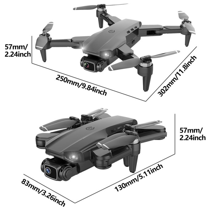 Dron AERIUM L900 GPS 4K neagră - 3 baterii