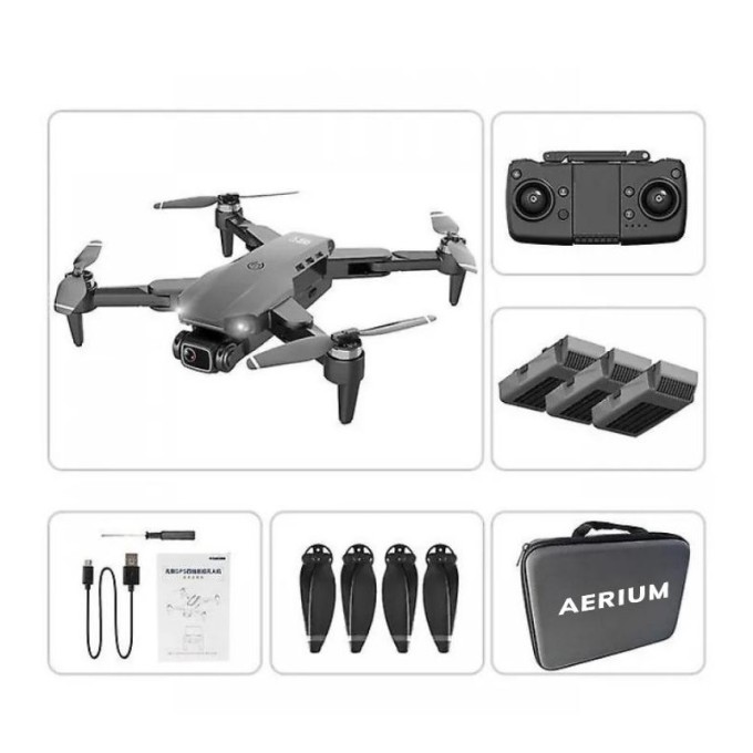 Dron AERIUM L900 GPS 4K neagră - 3 baterii