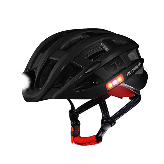 Cască AERIUM ROCKBROS Ultralight cu lanternă cu LED neagră