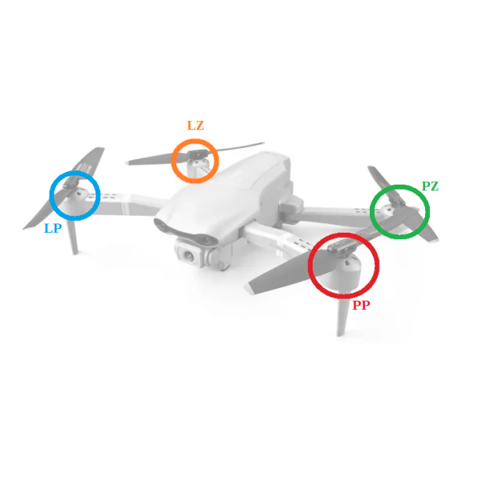 Braț de schimb cu motor pentru drona AERIUM 4DRC F3