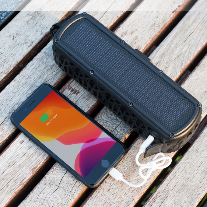 Boxă Bluetooth portabilă cu powerbank AERIUM S5000 Solar Outdoor