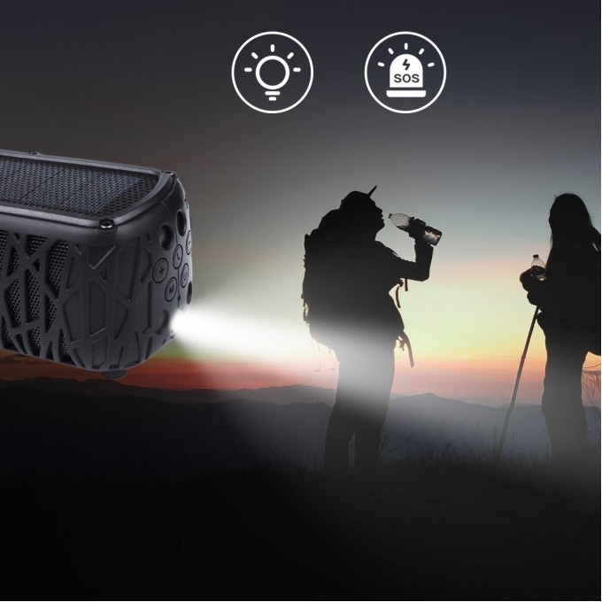 Boxă Bluetooth portabilă cu powerbank AERIUM S5000 Solar Outdoor