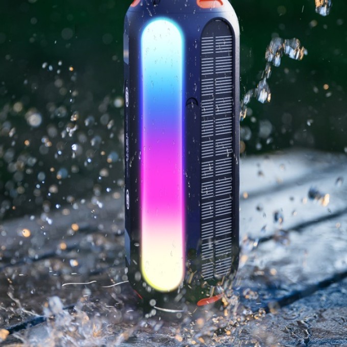 Boxă portabilă Bluetooth cu panou solar AERIUM T5000 LED TWS
