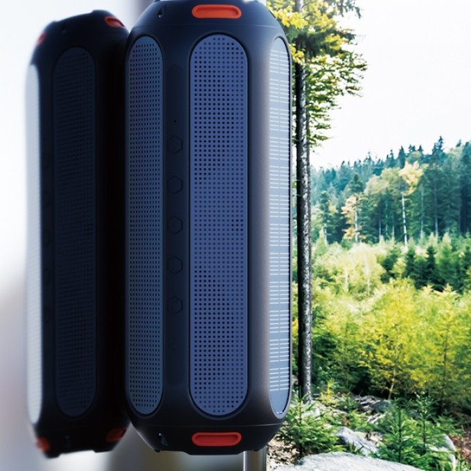 Boxă portabilă Bluetooth cu panou solar AERIUM T5000 LED TWS