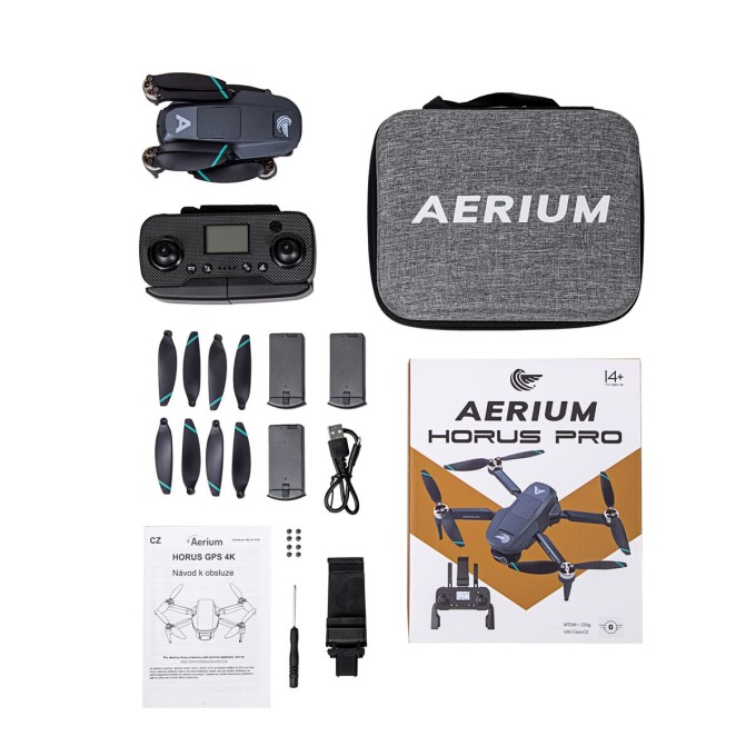 Dron AERIUM HORUS PRO GPS 4K - 3 baterii