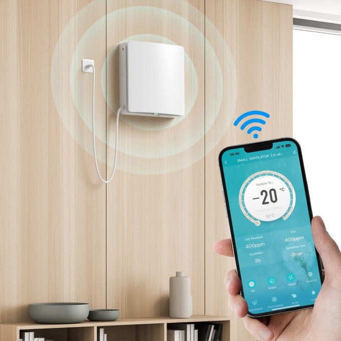 Dispozitiv de recuperare a căldurii descentralizat AERIUM FreshPair+ C60P cu senzor CO2